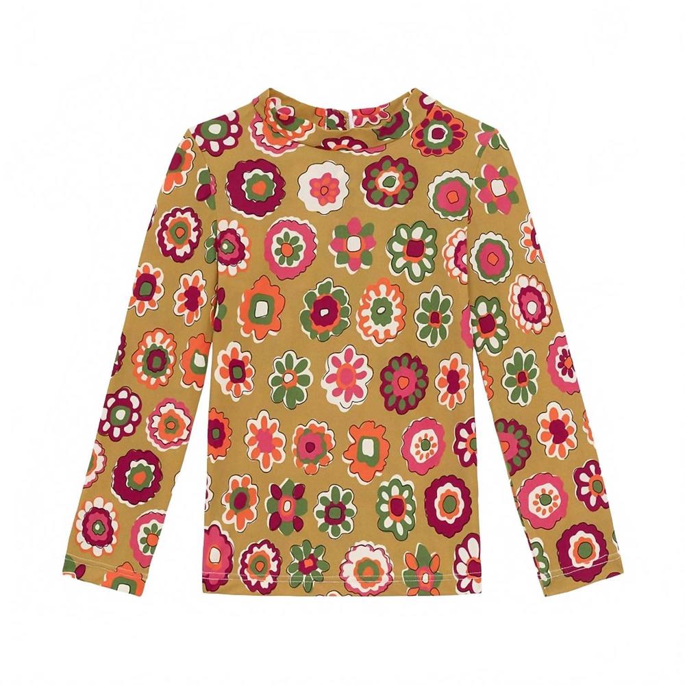 NEW MONTCE girl's floral mini rashguard in mazzy